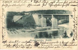 1899 München, Munich; Grosshesseloher Brücke / railway bridge. E. Keppler No. 455. (EK)