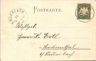 1899 München, Munich; Grosshesseloher Brücke / railway bridge. E. Keppler No. 455. (EK)