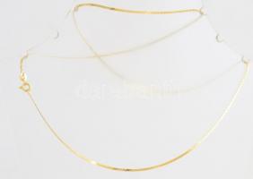14 K arany (Au) lapos kígyó nyaklánc jelzett, 3,3 g, 52 cm