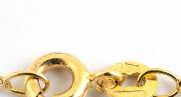 14 K arany (Au) lapos kígyó nyaklánc jelzett, 3,3 g, 52 cm