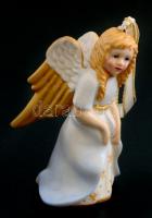 Villeroy&Boch porcelán angyalka, kézzel festett, jelzett, hibátlan, eredeti dobozában, m: 9 cm