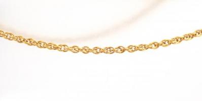 18 K arany (Au), nyaklánc, 18K kos medállal jelzettek, 8 g, 58 cm