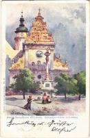 1900 Lviv, Lwów, Lemberg; Kosciól Bernardynow / Bernardiner-Kirche / church (small tear)