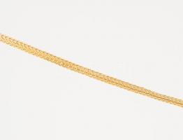 14 K arany (Au), nyaklánc, 14K szűz medállal jelzettek, 3,7 g, 44 cm