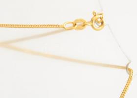 14 K arany (Au), nyaklánc, 14K szűz medállal jelzettek, 3,7 g, 44 cm