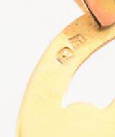 14 K arany (Au), nyaklánc, 14K szűz medállal jelzettek, 3,7 g, 44 cm