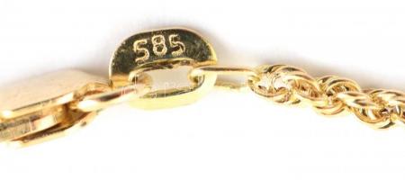 14k arany (Au) nyaklánc, sérült, jelzett 3,42 g 46 cm