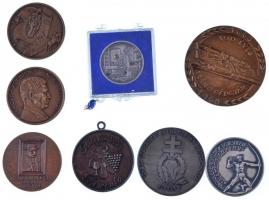 8db klf magyar emlékérem, közte Lapis András (1942- ) 1986. "Nemes Marcell műgyűjtő 1885-1930 /...