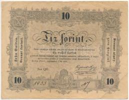 1848. 10Ft Kossuth bankó T:III szép papír  Adamo G111
