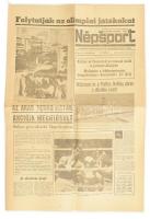 1972 Népsport 1972. szept. 6., XXVIII. évf. 213. sz., 8 p. Benne a kor, a XX. nyári müncheni olimpia híreivel, közte a müncheni terrortámadás hírével a címlapon.