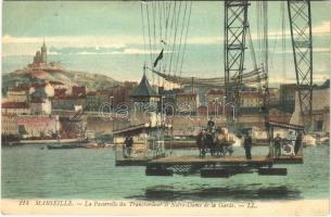 Marseille, La Passerelle du Transbordeur et Notre-Dame de la Garde / ferry bridge, transporter bridge