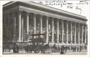 1905 Paris, La Bourse / stock market, horse-drawn carriage (EK)