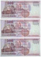 2010. 500Ft "ED" (3x) sorszámkövetők T:I