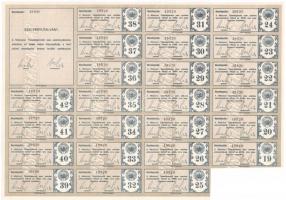 Miskolc 1943. "Miskolczi Takarékpénztár" névre szóló, részvénye 20P-ről, szelvényekkel, sz...