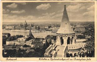 Budapest I. Kilátás a Halászbástyáról az Országház felé