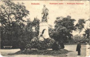 1910 Budapest XIV. Városliget, Washington szobor (EM)