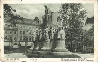 1918 Budapest V. Gizella tér, Vörösmarty szobor (EB)