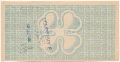 1950. "65. Osztálysorsjáték" 1. osztály 1/8 sorsjegy, "E" sorozat, felülbélyegzé...