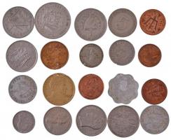 20xklf amerikai érmetétel (közte Barbados, Venezuela, Kuba, stb.) T:2-3 20xdiff American coin lot (within Barbados, Venezuela, Cuba, etc.) C:XF-F