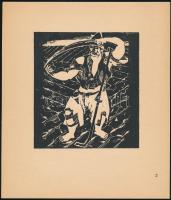 Derkovits Gyula: 1514. 11 fametszet. 41x46 cm Bp., cca 1950 Szikra. Kissé foltos papír mappában, tel...