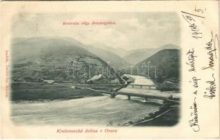 1900 Kralován, Kralovany (Árva); Kralováni völgy, vasúti híd. Sochán / Kralovanská dolina v Orave / valley, railway bridge