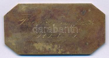 1920. "Magy.Evezős Egyletek Orsz. Szövetsége / Távevezős Nyolczas 1920. IX/19." Br sportér...