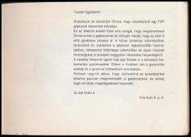 1995 Fiat Cinquecento kezelési útmutató. Bp.. 1995, Fiat Magyarország. Kiadói kopott papírkötés