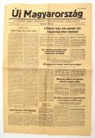 1956 Az Új Magyarország című napilap november másodikai száma forradalmi hírekkel (I. évfolyam 1. szám)