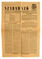 1956 A Szabad Szó (a Nemzeti Parasztpárt központi lapja) október 31-i száma a forradalom híreivel