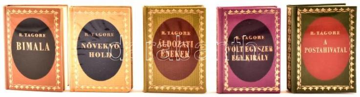 5 db Rabindranath Tagore minikönyvek: Bimala, A postahivatal, Növekvő hold, Áldozati énekek, Volt egyszer egy király.