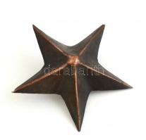 Vörös csillag rézből. felfogató szöggel 18x17 cm