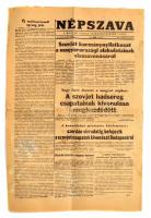1956. október 31 . A Népszava 84. évfolyamának 257. száma, benne a forradalom híreivel