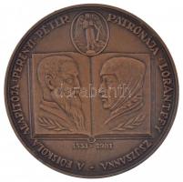 Kelemen Kristóf (1922-2001) 1981. "MÉE XI. Vándorgyűlése - Sárospatak / A főiskola alapítója: Perényi Péter - Patrónája: Lórántffy Zsuzsanna" Br emlékérem (42,5mm) T:1-