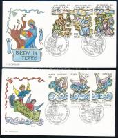 1988 Karácsony sor Mi 957-962 + blokk Mi 10 3 db FDC-n