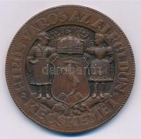 Imre Gábor (1890-1976) 1934. "Hírös város az Alföldön - Kecskemét / Hírös Hét 1934. VII. 21-29." Br emlékérem, peremén "LUDVIG BUDAPEST" gyártói jelzés (50mm) T:2