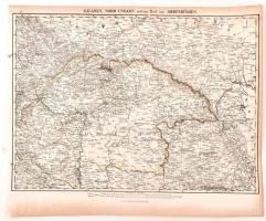 cca 1870 Galizien, Nord-Ungarn und ein Theil von Siebenbürgen, Druck und Verlag von C. Flemming, térkép, 37×44 cm
