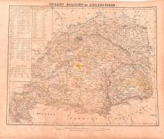 cca 1868 Galizien, Ungarn und Siebenbürgen, térkép, 36×44 cm