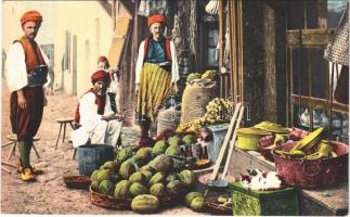 Carsija / Bosnian folklore, market, watermelon vendor