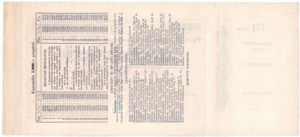 ~1926-1945. "Pesti Magyar Kereskedelmi Bank" pénztárjegy 100.000P-ről, kitöltetlen, hajtat...