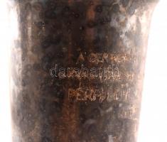 Fém talpas sport serleg, "(...) XVI. ker. (...) férfilövész csapatverseny győztesének 1972"...