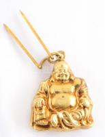 Arany (Au) 14K Buddha medál, jelzett, javított karikával, 2×1,5 cm, nettó: 1,55 g