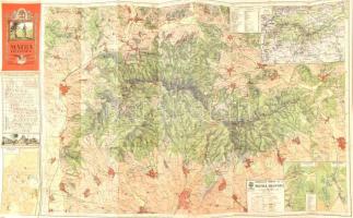 1933 Kirándulók térképe 6/a.: Mátra, 1:50000, Magyar Királyi Állami Térképészet, jó állapotban, 61×99 cm