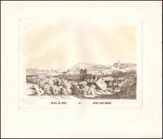 Jelzés nélkül: Buda és Pest, rézkarc, papír, 19×26 cm