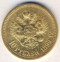 Oroszország 1899. 10R Au II. Miklós 8,6026g T:2-/3