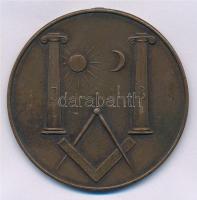 DN "Libertas 000946" Br szabadkőműves páholy emlékérem  (50mm) T:2 fülnyom