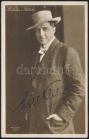 cca 1917 Wilhelm Klitsch (1882-1941) osztrák színész, filmszínész aláírt fotólapja, 13x9 cm/ Autograph signature of Wilhelm Klitsch (1882-1941) Austrian stage and film actor.
