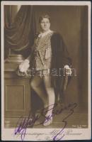 cca 1916 Alfred Piccaver (1884-1958) brit-amerikai opera énekes aláírt fotólapja, 13x9 cm/ Autograph signature of Alfred Piccaver (1884-1958) British-American opera singer.