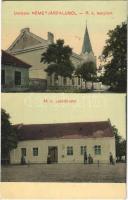 Németjárfalu, Deutsch Jahrndorf; Római katolikus templom, M. kir. postahivatal / Kirche, Postamt / church, post office