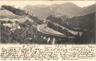 1903 Semmering, Jägergraben, Klamm / railway bridge (EK)