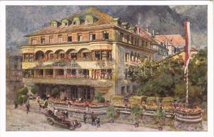 Kufstein (Tirol), Hotel Egger (Familie Greiner) / hotel advertising card, automobile (non PC)